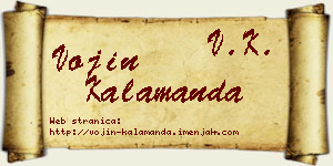 Vojin Kalamanda vizit kartica